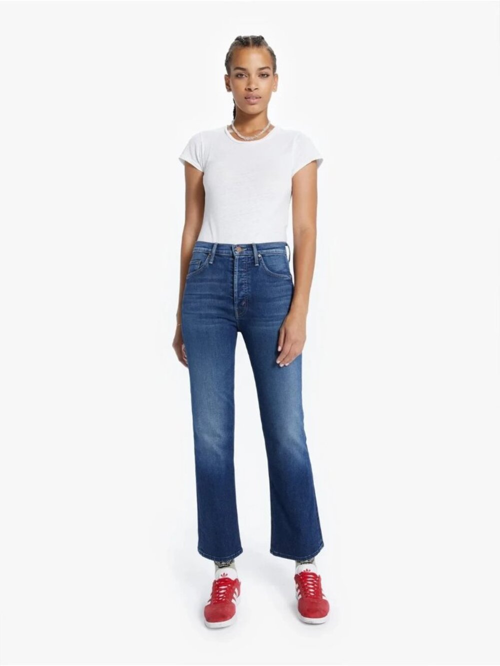 Mother Blue Stone Wash Streets Are Talking Tripper Bootcut Jeans, Size 25